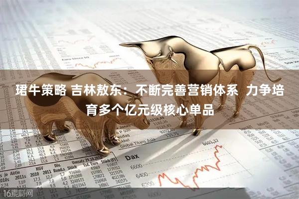 珺牛策略 吉林敖东：不断完善营销体系  力争培育多个亿元级核心单品