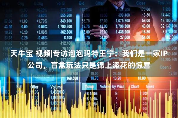 天牛宝 视频|专访泡泡玛特王宁：我们是一家IP公司，盲盒玩法只是锦上添花的惊喜