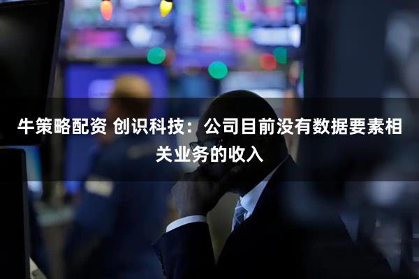 牛策略配资 创识科技：公司目前没有数据要素相关业务的收入